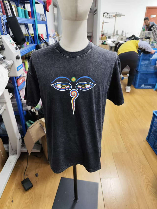 Vintage Buddha Print Oversized T-Shirt – 100% Knitted Cotton | DTG Print | 230 GSM