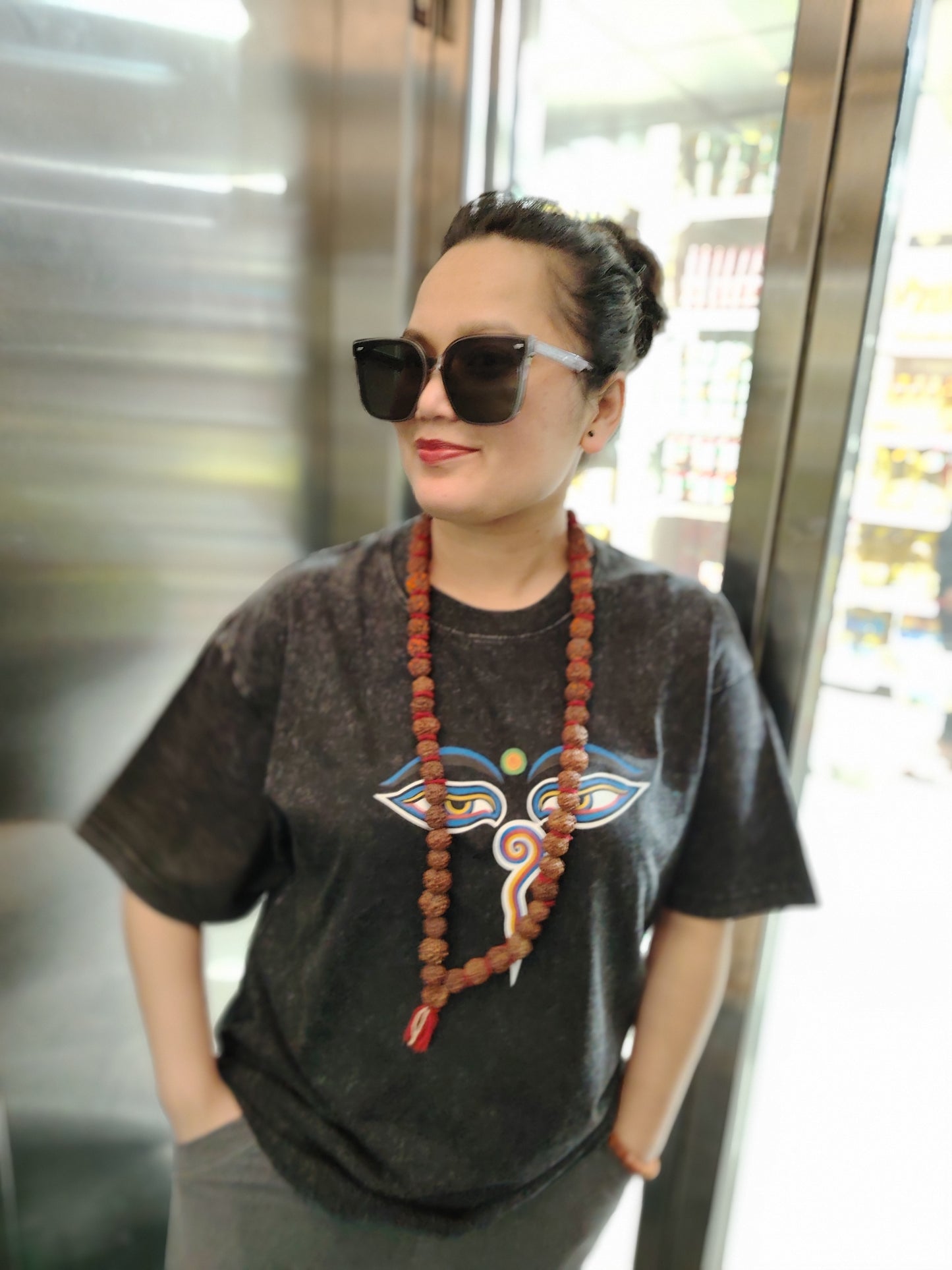 Vintage Buddha Print Oversized T-Shirt – 100% Knitted Cotton | DTG Print | 230 GSM