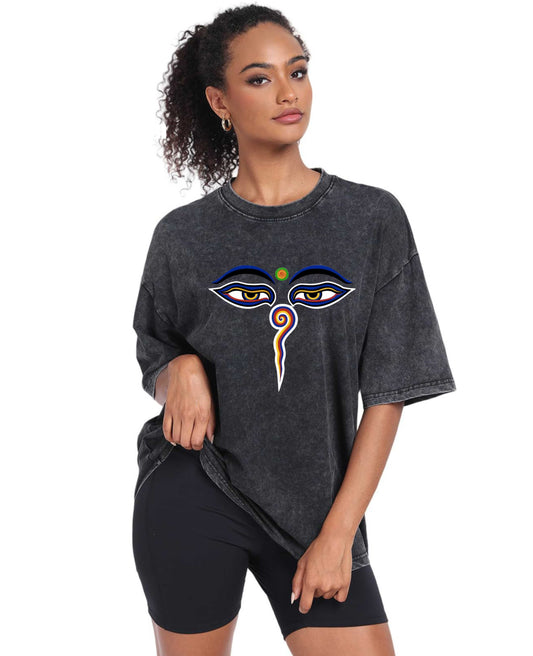 Vintage Buddha Print Oversized T-Shirt – 100% Knitted Cotton | DTG Print | 230 GSM