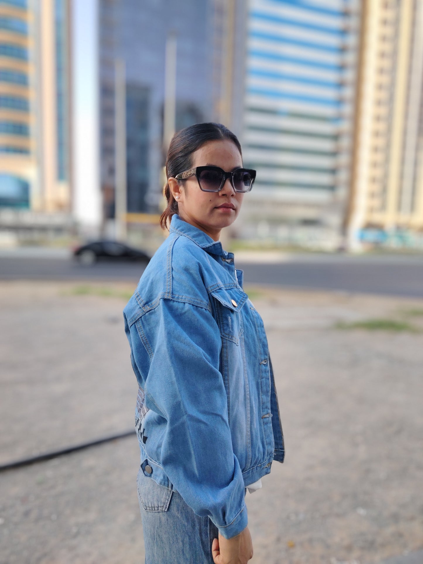 Kumari Goddess Print Women's Jeans | 80/20 Cotton Blend | Cultural Art DTG Print | Comfortable & Stylish Nepali Tribute